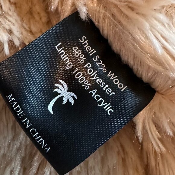 Tasi Malibu Urban Outfitters Orange Embroidered Coat Jacket Sherpa Size Small - Picture 13 of 13